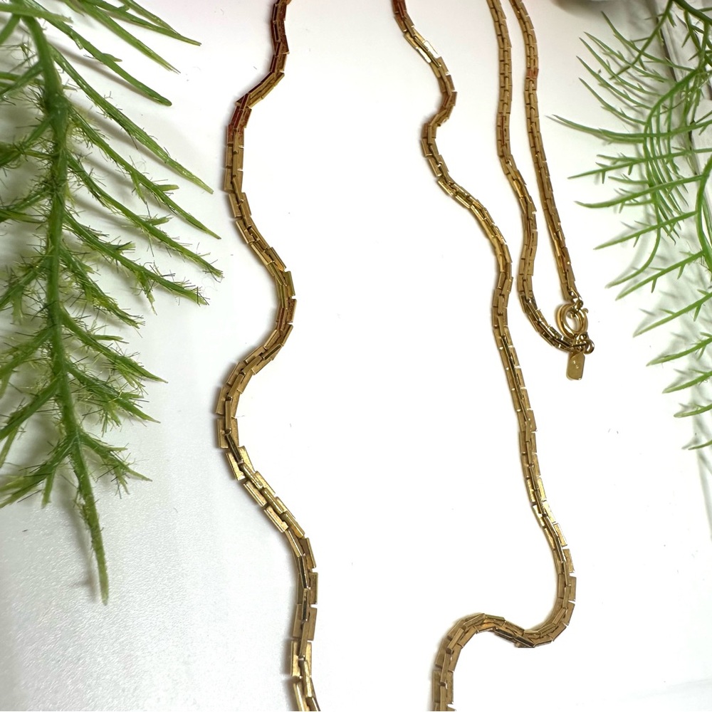 VINTAGE⚜️MONET Art Deco Style Long Chain Necklace - Picture 4 of 6